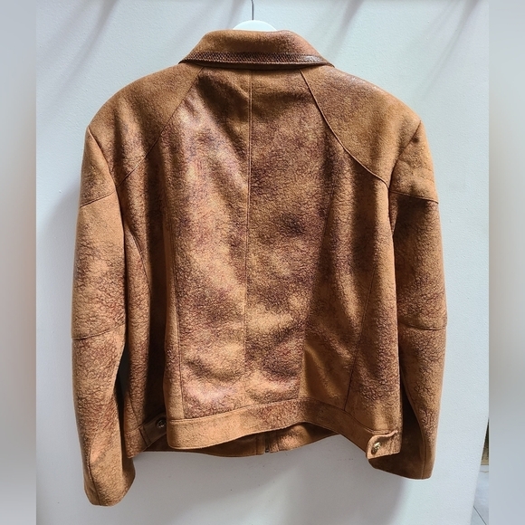 CITY Girl by Nancy Bolen Vintage 80's Western Style Faux Leather Jacket - SizeXL - Picture 9 of 13